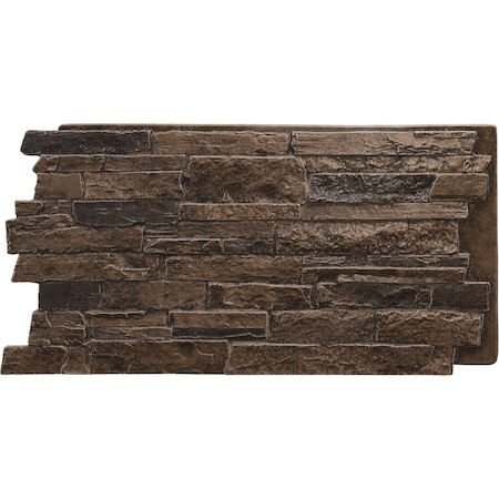 Ekena Millwork Acadia Ledge Stacked Stone, StoneWall Faux Stone Siding Panel PNU24X48ALWP